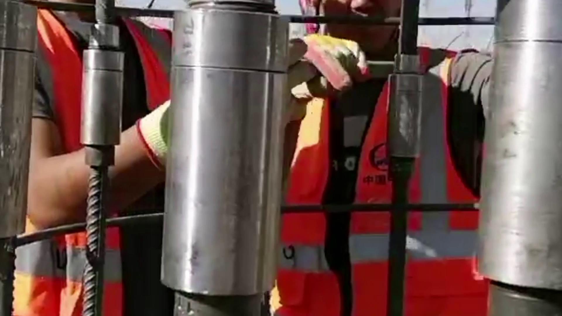 蘭州中川國際機場交通樞紐項目，鋼筋籠采用雙螺套連接技術(shù)。插圖5